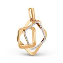 Подвеска из красного золота с фианитами