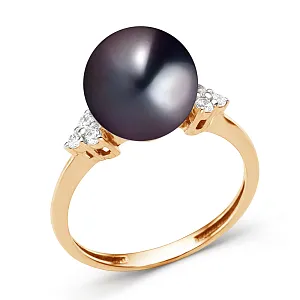 Кольцо из красного золота с фианитами