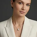 Подвеска из красного золота с фианитами