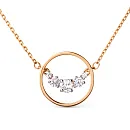 Колье из красного золота с фианитами