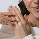 Кольцо из красного золота с фианитами