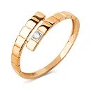 Кольцо из красного золота с фианитом