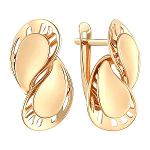 Серьги из красного золота