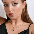 Подвеска из красного золота с фианитами