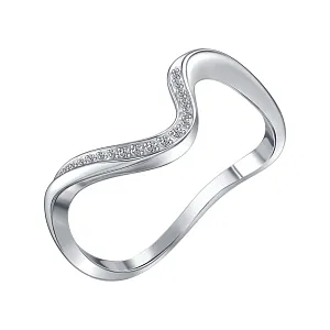 Кольцо из белого золота с бриллиантами