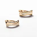 Серьги из красного золота с фианитами