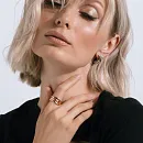 Кольцо из красного золота с фианитами