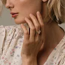 Кольцо из красного золота с фианитами