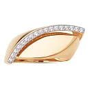 Кольцо из красного золота с фианитами