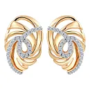 Серьги из красного золота с фианитами