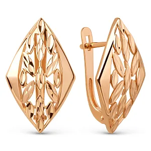 Серьги из красного золота