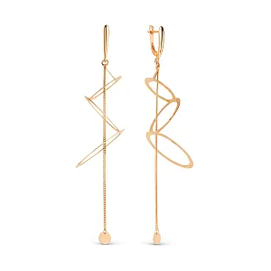 Серьги из красного золота