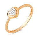 Кольцо из красного золота с фианитами