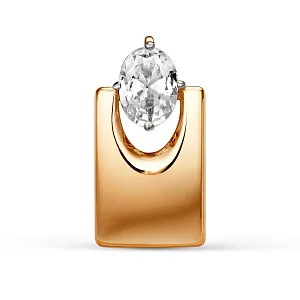 Подвеска из красного золота с фианитом