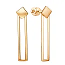 Серьги пусеты из красного золота