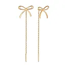 Серьги продевки из красного золота