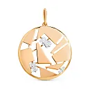 Подвеска из красного золота с фианитами