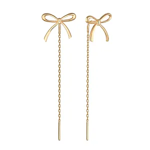 Серьги продевки из красного золота