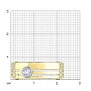 Кольцо печатка из желтого золота с бриллиантом