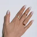 Кольцо из красного золота с фианитами