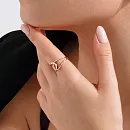 Кольцо из красного золота с фианитами