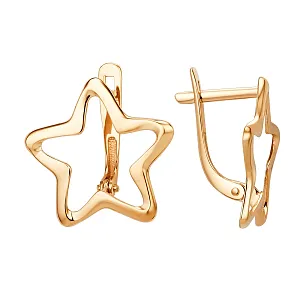 Серьги из красного золота