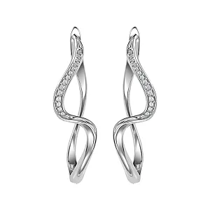 Серьги из белого золота с бриллиантами