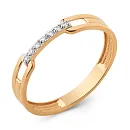 Кольцо из красного золота с фианитами