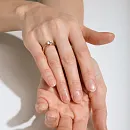 Кольцо из красного золота с фианитом