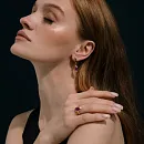 Серьги из красного золота с аметистами