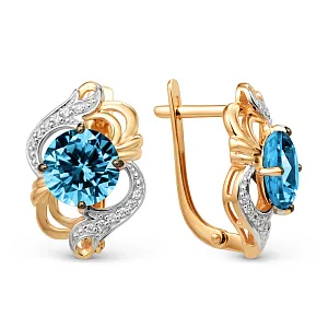 Серьги из красного золота