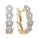 Серьги из красного золота с бриллиантами