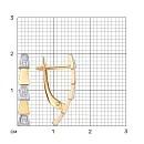 Серьги из красного золота с фианитами