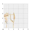 Серьги из красного золота с фианитами
