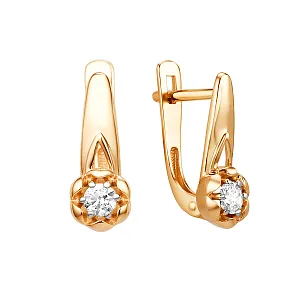 Серьги из красного золота