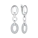 Серьги из белого золота с бриллиантами