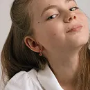 Серьги детские из красного золота