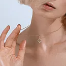 Подвеска из красного золота с фианитами