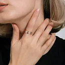 Кольцо из красного золота с фианитом