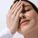 Кольцо из красного золота с фианитами