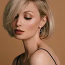 Серьги из красного золота с фианитами