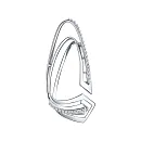 Подвеска из белого золота с бриллиантами