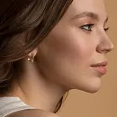 Серьги пусеты из красного золота