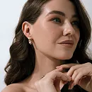 Серьги из красного золота с фианитами