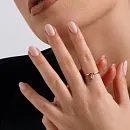 Кольцо из красного золота с фианитом