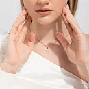 Подвеска из красного золота с фианитами