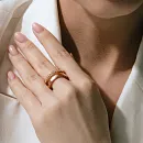 Кольцо из красного золота с фианитами