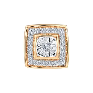 Подвеска из красного золота с бриллиантами