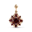 Подвеска из красного золота с гранатами
