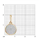 Подвеска из красного золота с фианитами